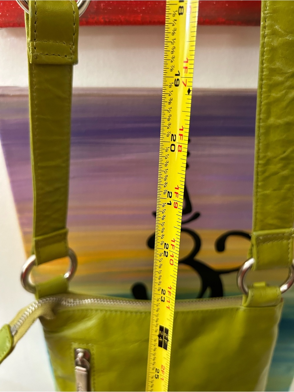 Hobo The Original - Green Leather Crossbody Bag - Picture 14 of 16